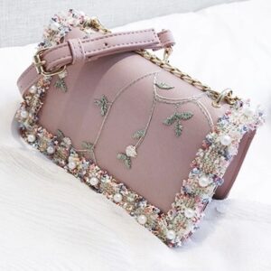 Floral Embroidered Square Bag