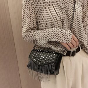 Mini Studded Flap Square Bag