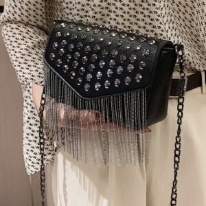 Mini Studded Flap Square Bag