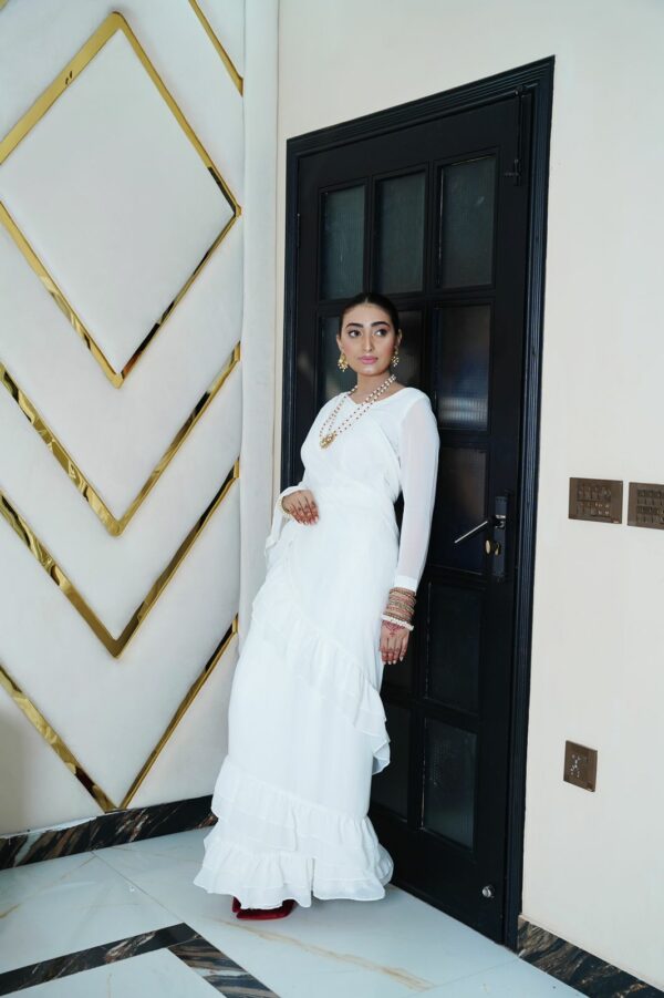 White Fairy Saree - Image 3