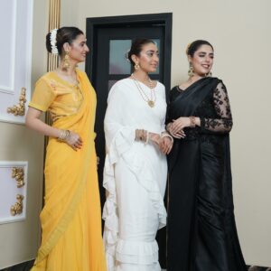 Yellow Chiffon Saree