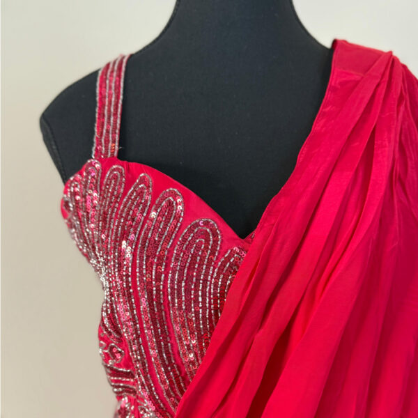 Hot pink saree thumbnail image